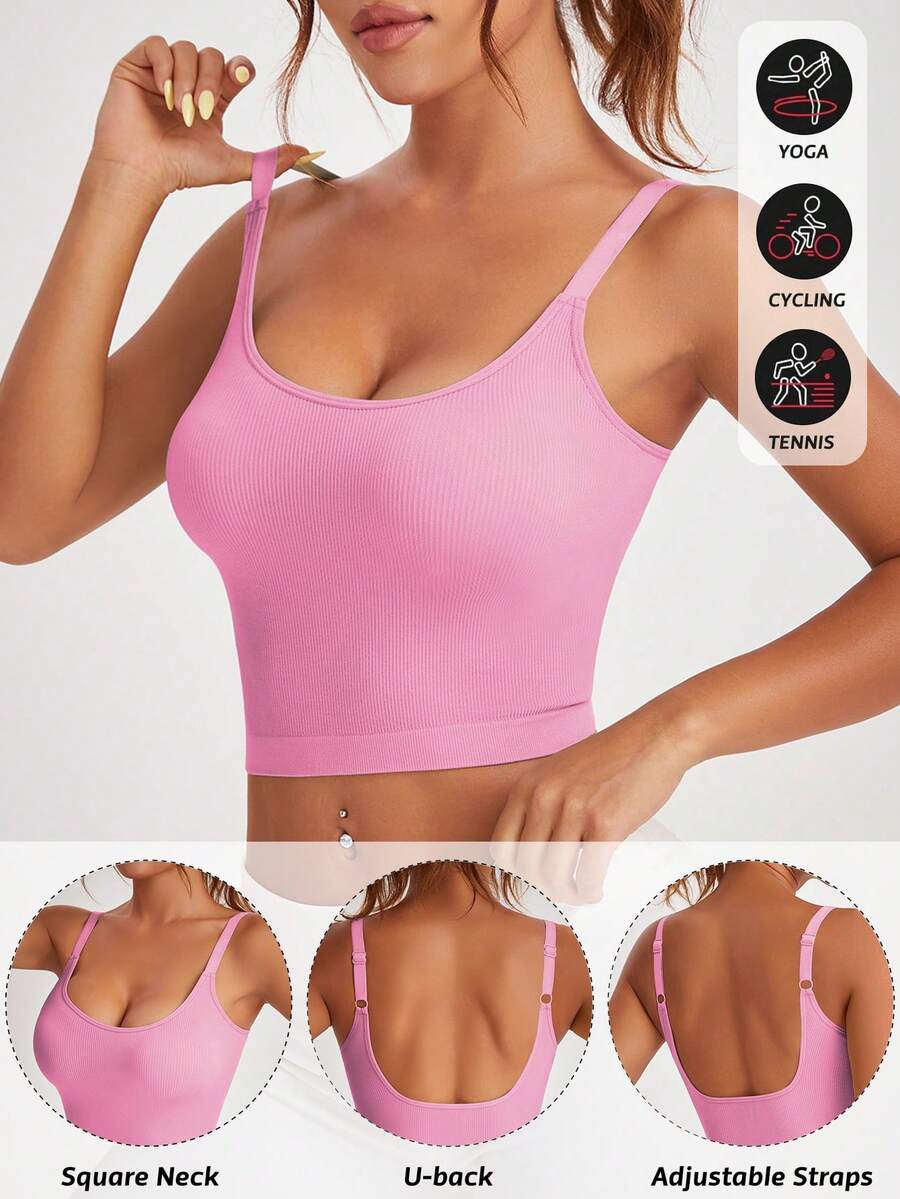 Women's Slogan Graphic Sports Tee With Calm Print Casual Workout Tank Top Gym Fitness Activewear Yoga Shirt Sleeveless Top