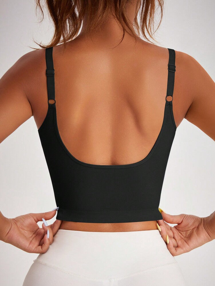 Women's Slogan Graphic Sports Tee With Calm Print Casual Workout Tank Top Gym Fitness Activewear Yoga Shirt Sleeveless Top