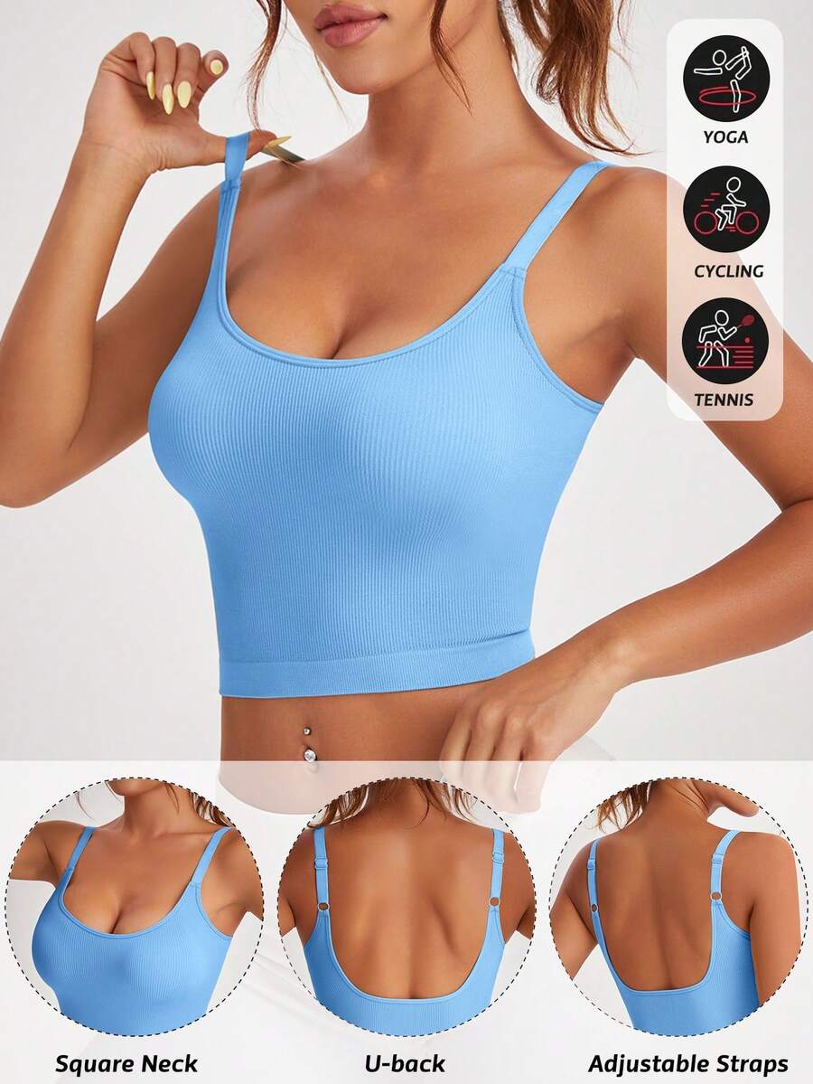Women's Slogan Graphic Sports Tee With Calm Print Casual Workout Tank Top Gym Fitness Activewear Yoga Shirt Sleeveless Top