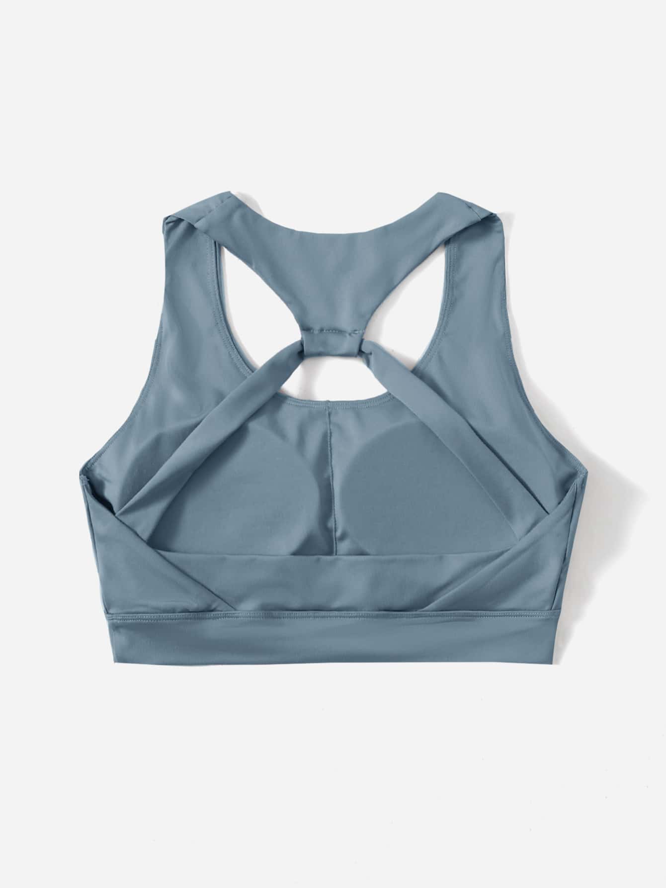Women's Cut Out Back Sports Bra Casual Gym Activewear Yoga Top Workout Tank Bra Comfortable Seamless Slim Fit Fitness Shirt