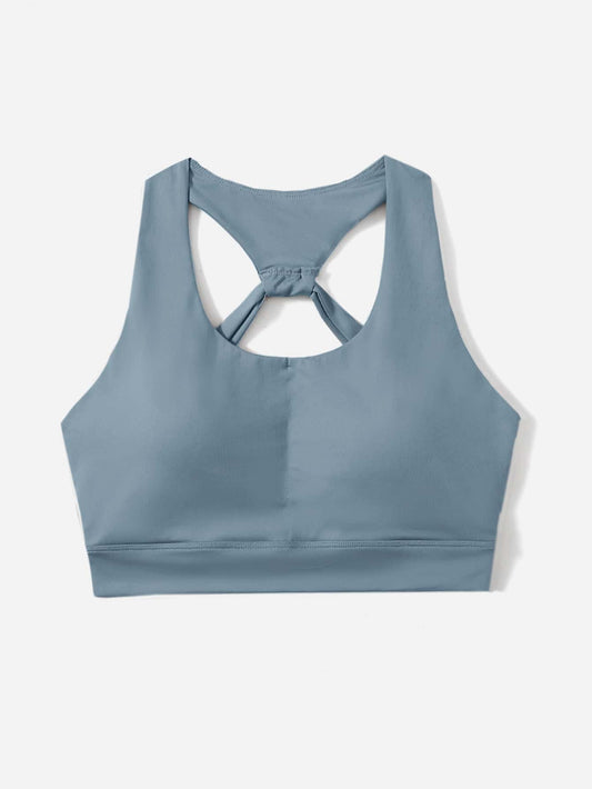 Women's Cut Out Back Sports Bra Casual Gym Activewear Yoga Top Workout Tank Bra Comfortable Seamless Slim Fit Fitness Shirt